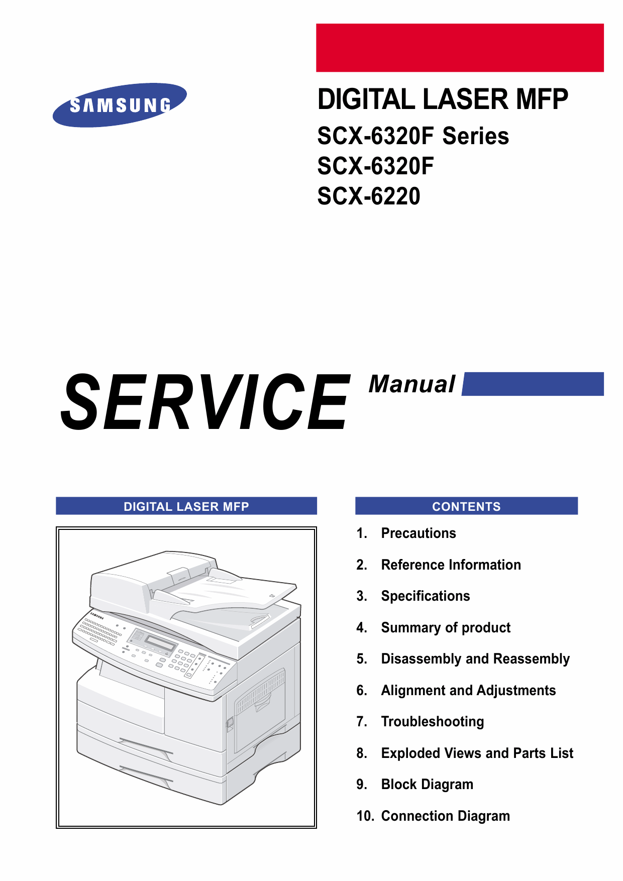 Samsung Digital-Laser-MFP SCX-6320F 6220 Parts and Service Manual-1